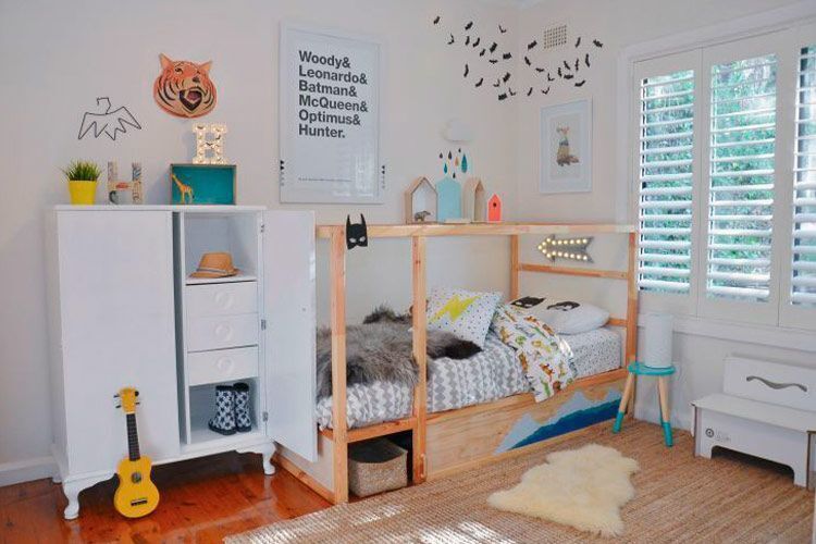 Borde digestión Puñalada La cama Kura en la decoración de habitaciones infantiles